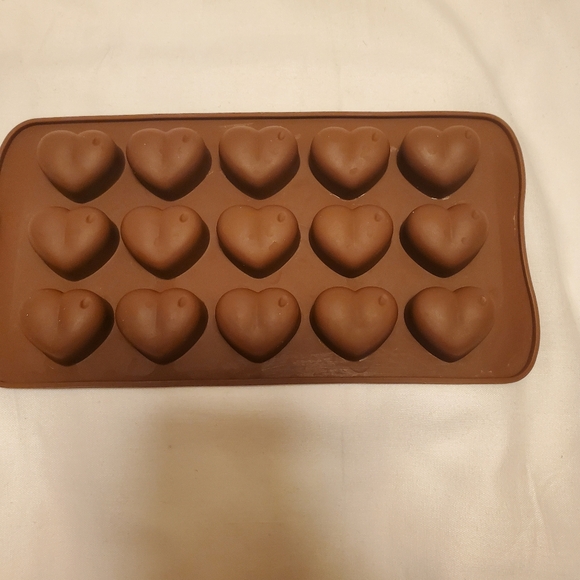 Lot of 6 Silicone Candy Chocolate Fondant Molds Star, Happy Face, Shell, Heart - Picture 5 of 11